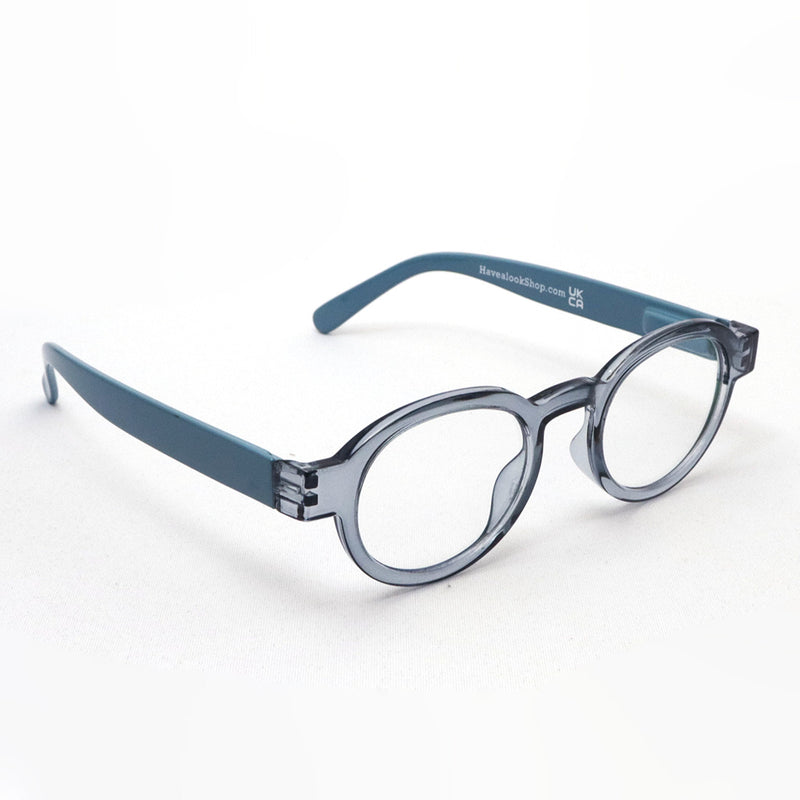Hub Arrouch HAVE A LOOK PC Glass Reading Glass Circle Twist Gray Blue