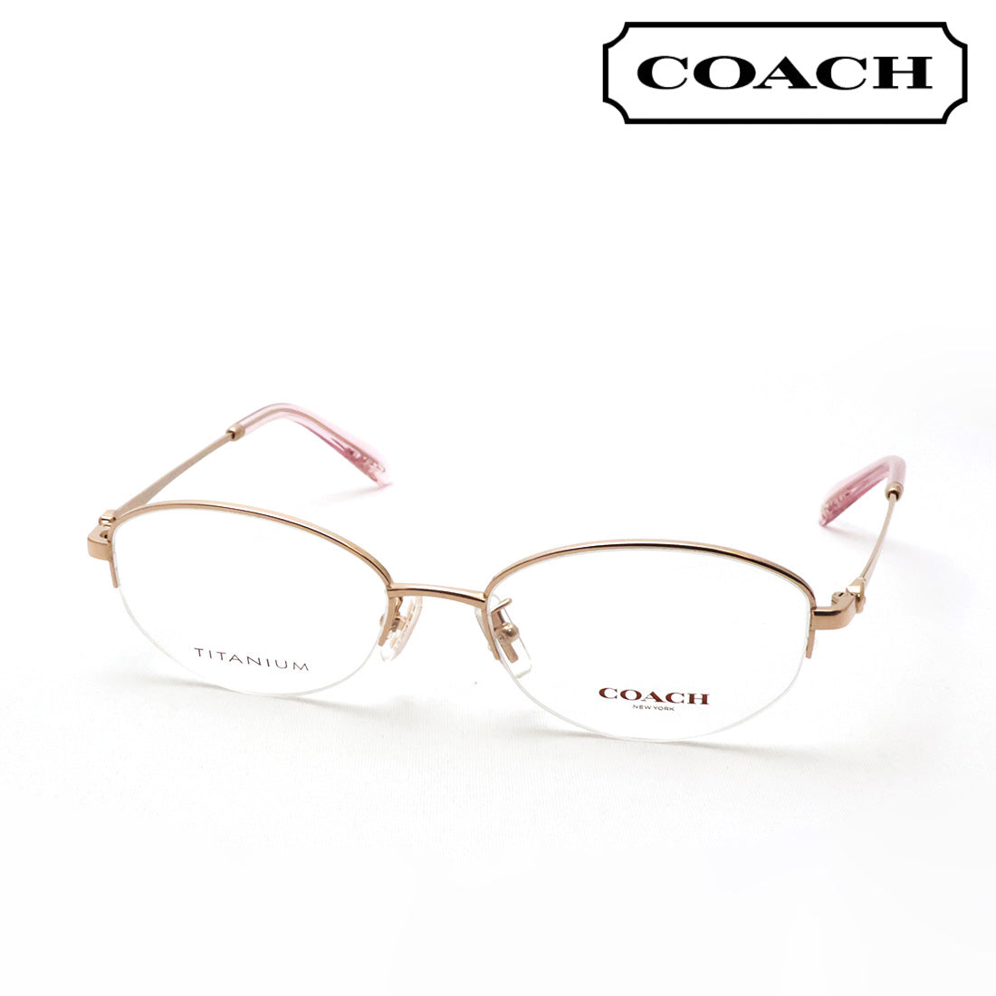 コーチ メガネ COACH HC5207TD 9331 52 オーバル ハーフリム ゴールド系