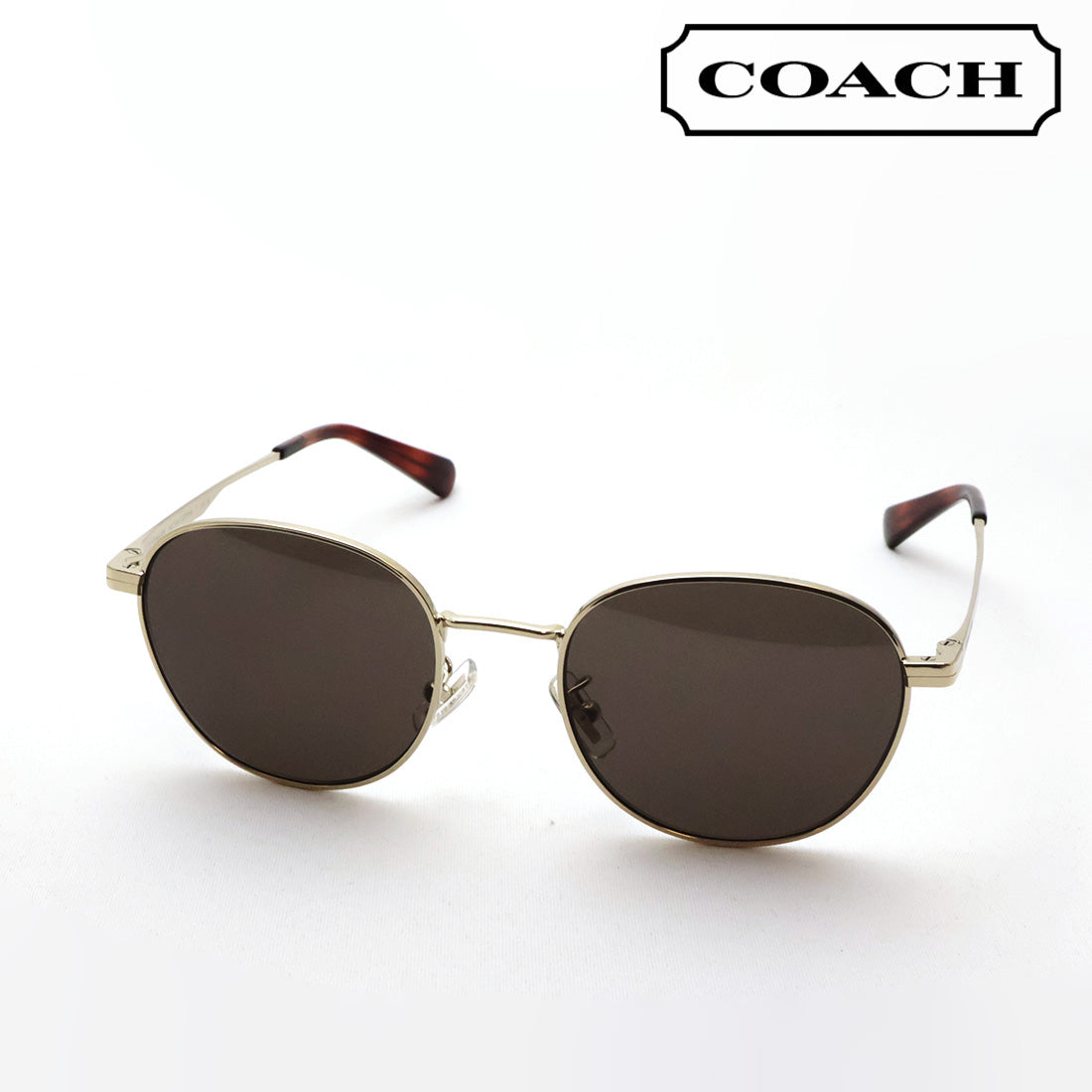 コーチ サングラス COACH HC7191 900513 51 ラウンド ゴールド系