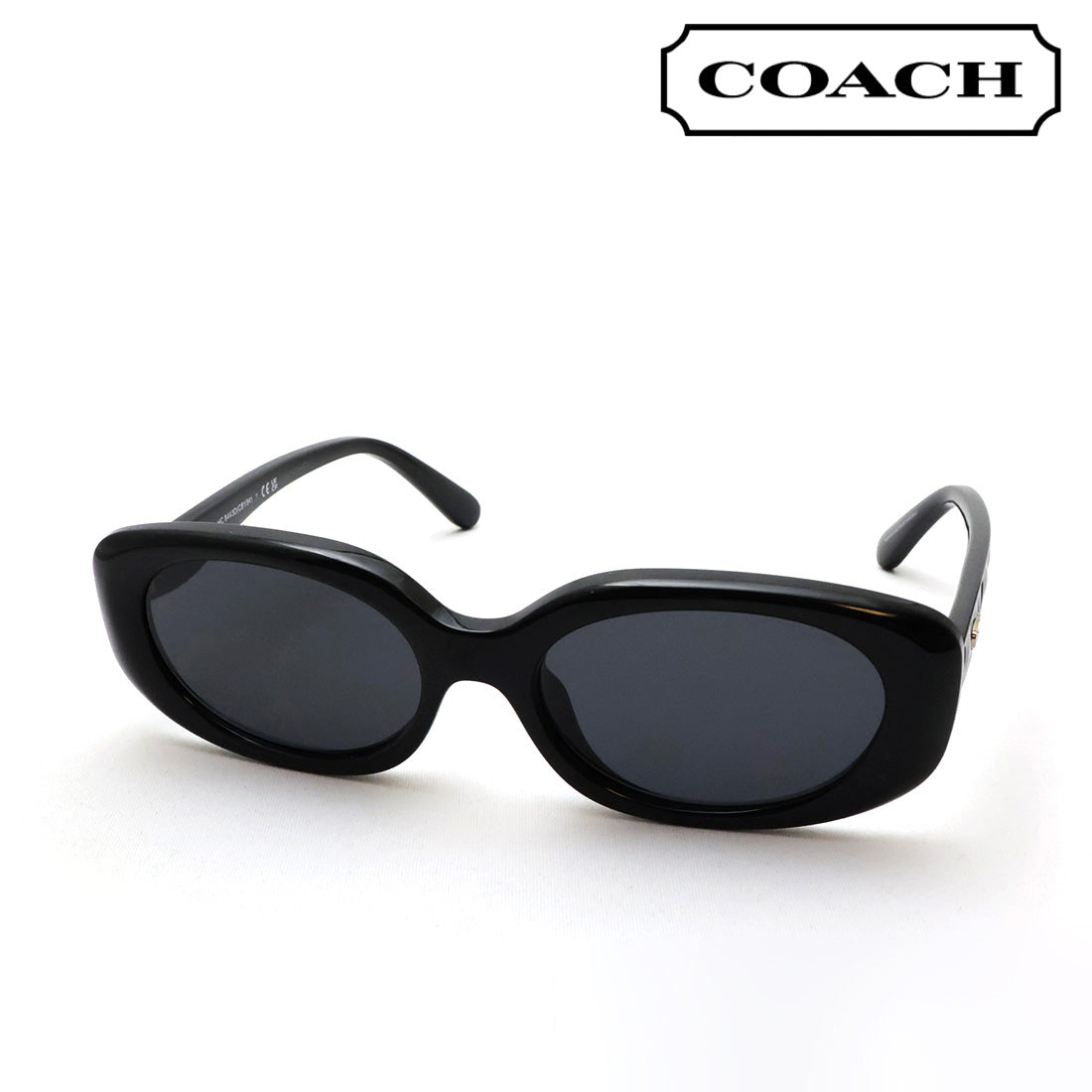 コーチ サングラス COACH HC8443D 500287 54 オーバル ブラック系