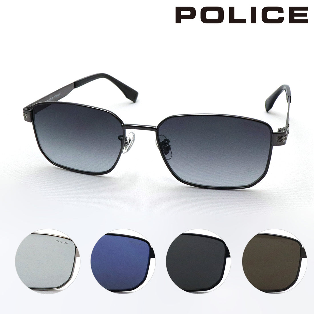 ボリス ポリス サングラス POLICE SPLT66J GRIND ジャパンモデル スクエア
