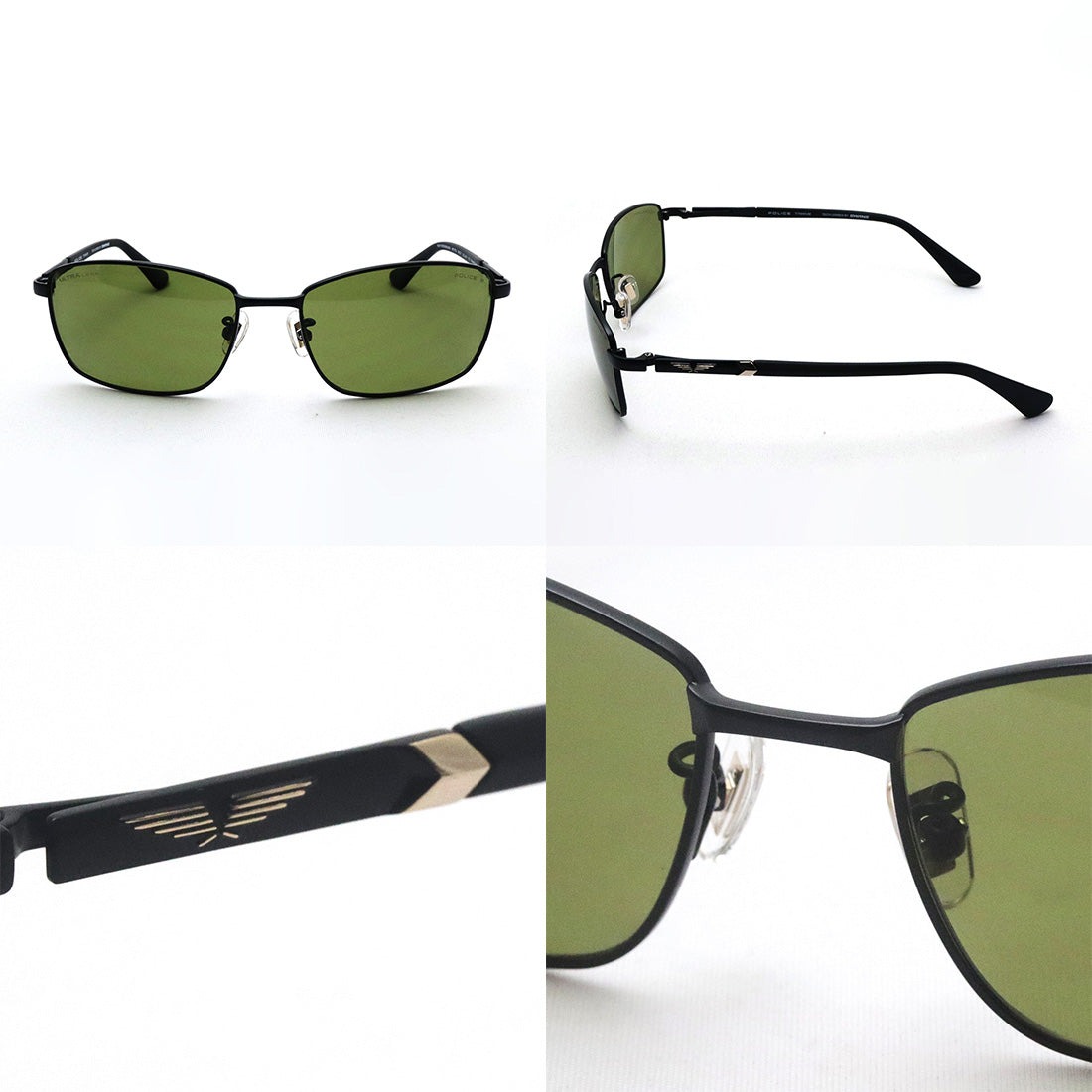 ポリス 偏光サングラス POLICE×SWANS SPLT75J NEW CROSSROAD Tech Lenses Collection ジャパンモデル スクエア