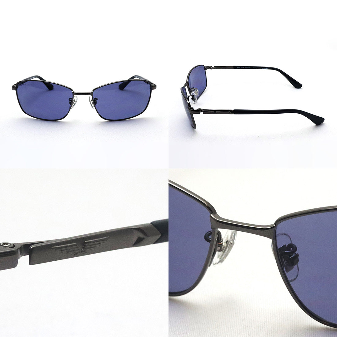 ポリス 偏光サングラス POLICE×SWANS SPLT75J NEW CROSSROAD Tech Lenses Collection ジャパンモデル スクエア