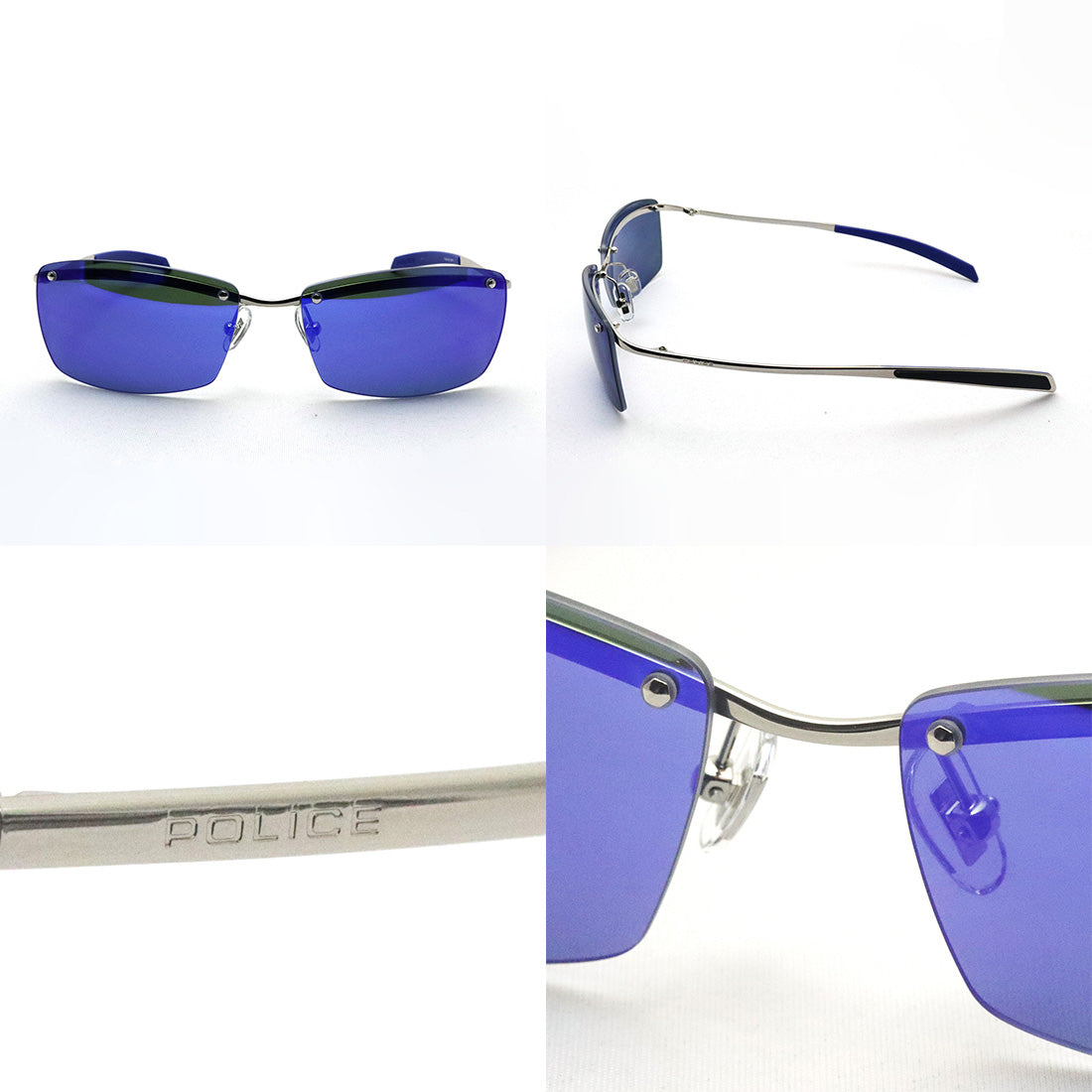 ポリス 偏光サングラス POLICE×SWANS SPLT77J RIDER Tech Lenses Collection ジャパンモデル スクエア