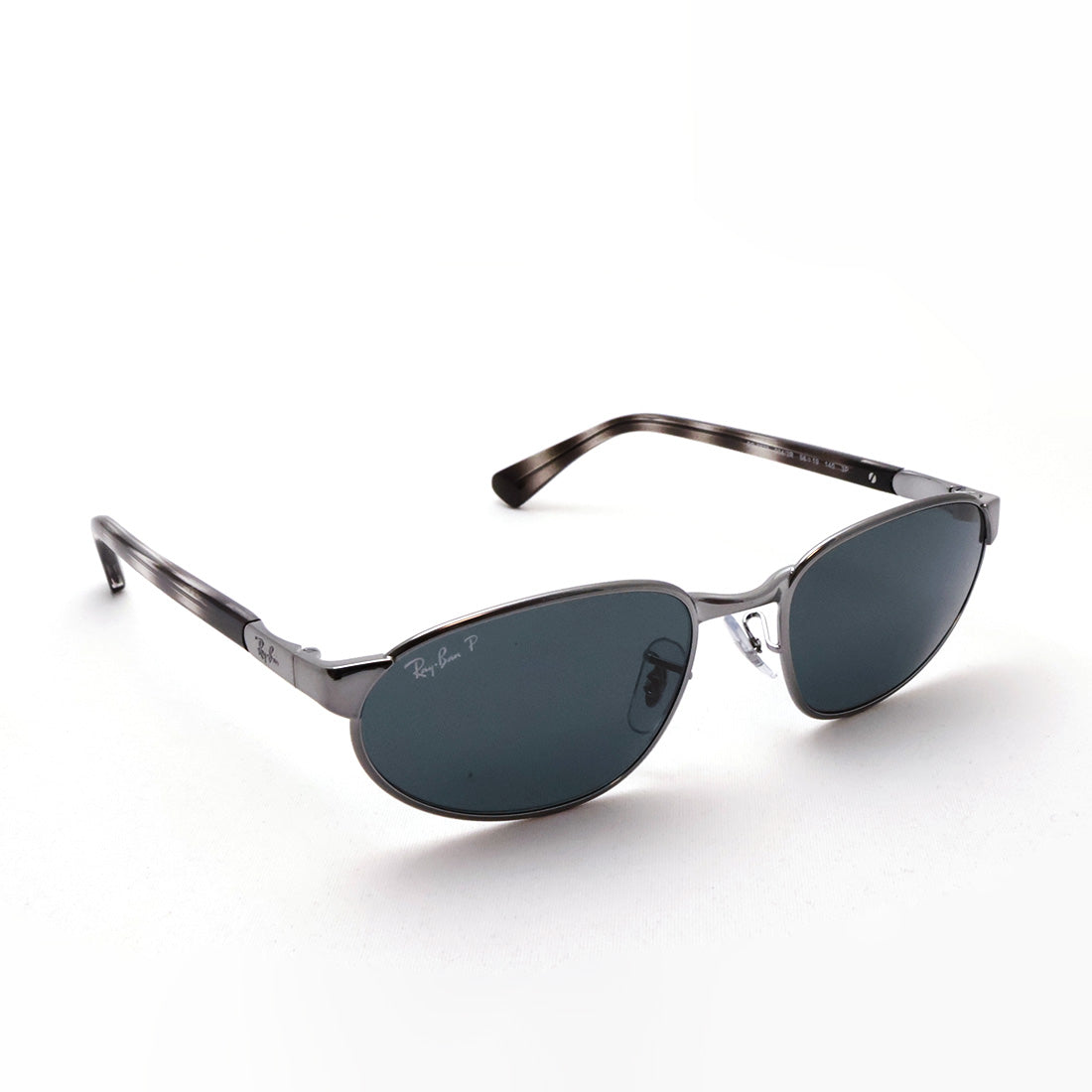 レイバン 偏光サングラス Ray-Ban RB3777 0043R 56 59 幾何学形 スクエア シルバー系