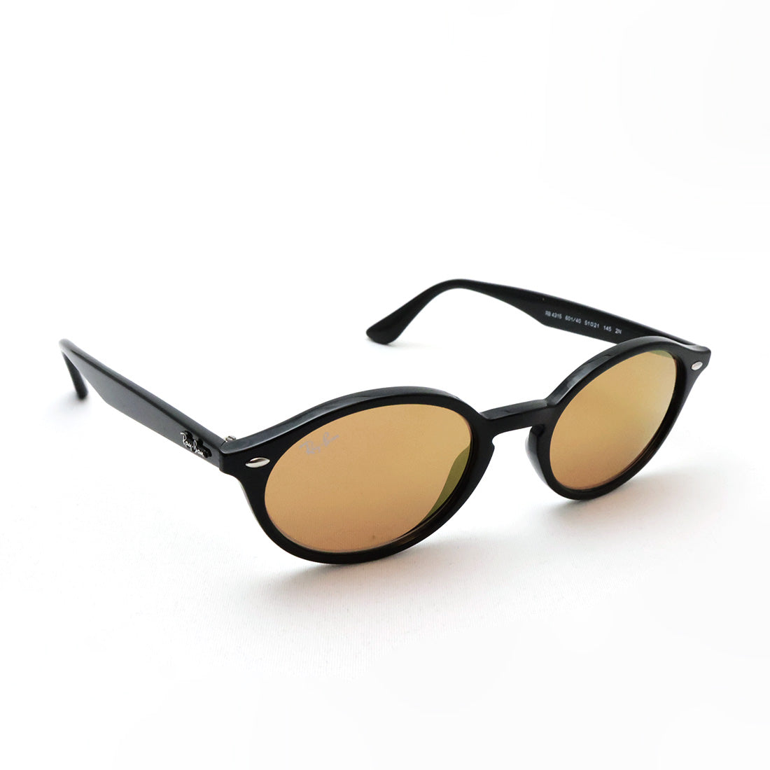 レイバン サングラス Ray-Ban RB4315 60140 51 ミラー オーバル ブラック系