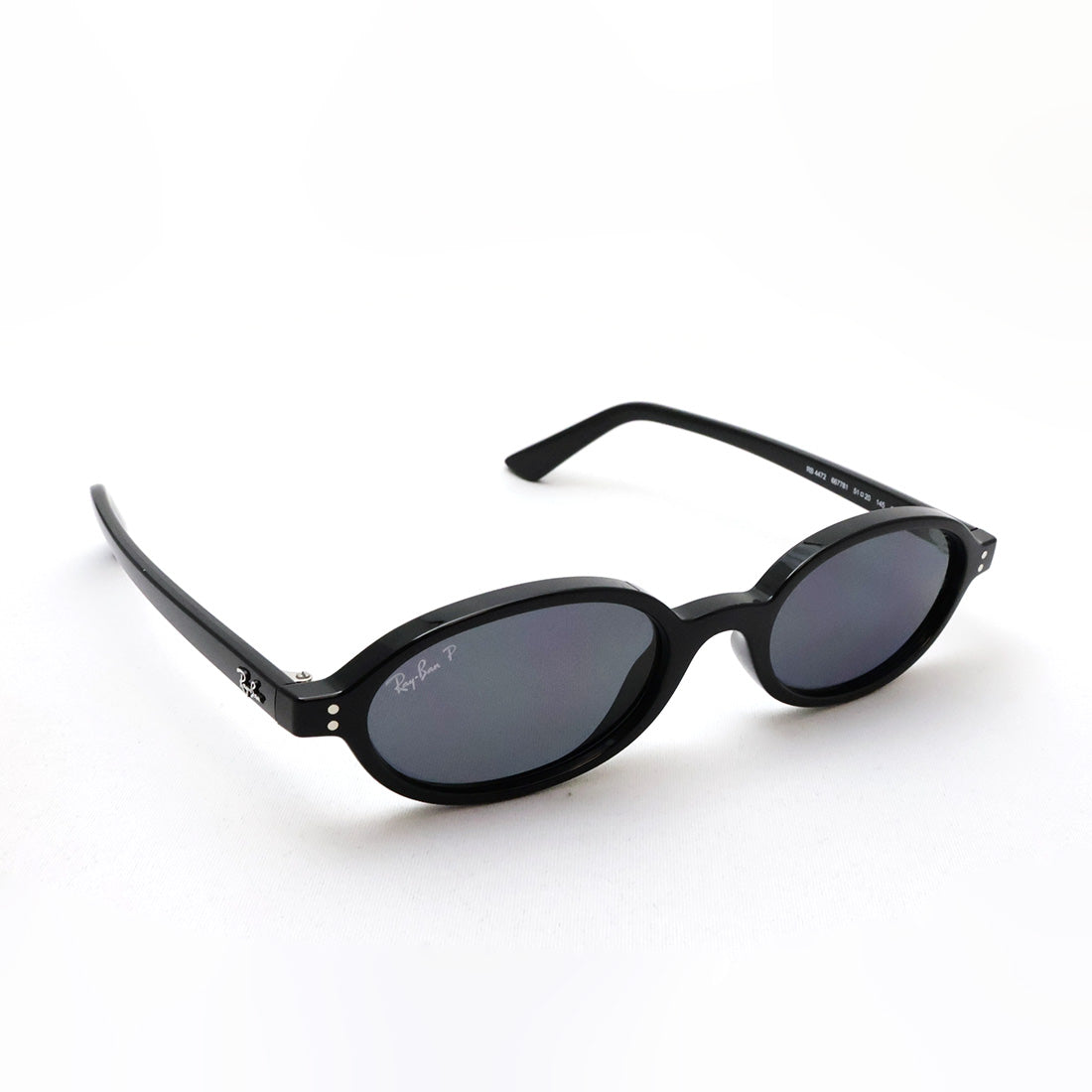 レイバン 偏光サングラス Ray-Ban RB4472 667781 48 51 KHAL カル バイオベース オーバル ブラック系