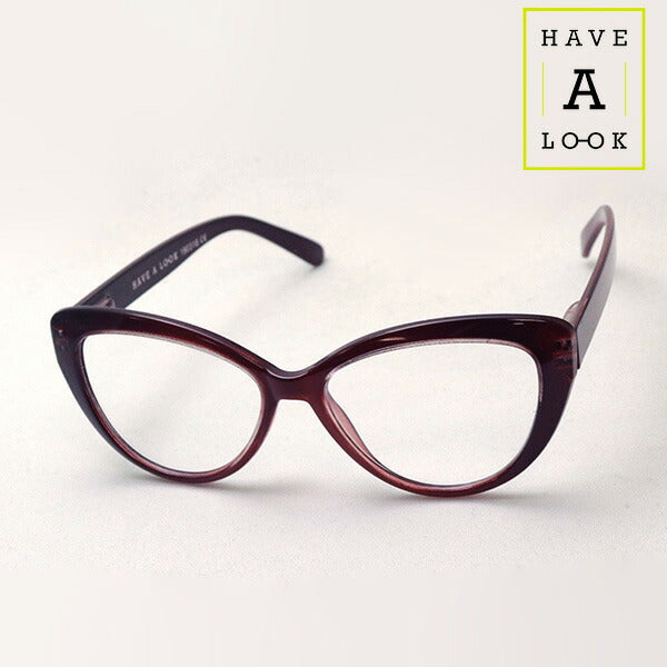 Hub Arrouch HAVE A LOOK Reading Glass CAT EYE Dark Red