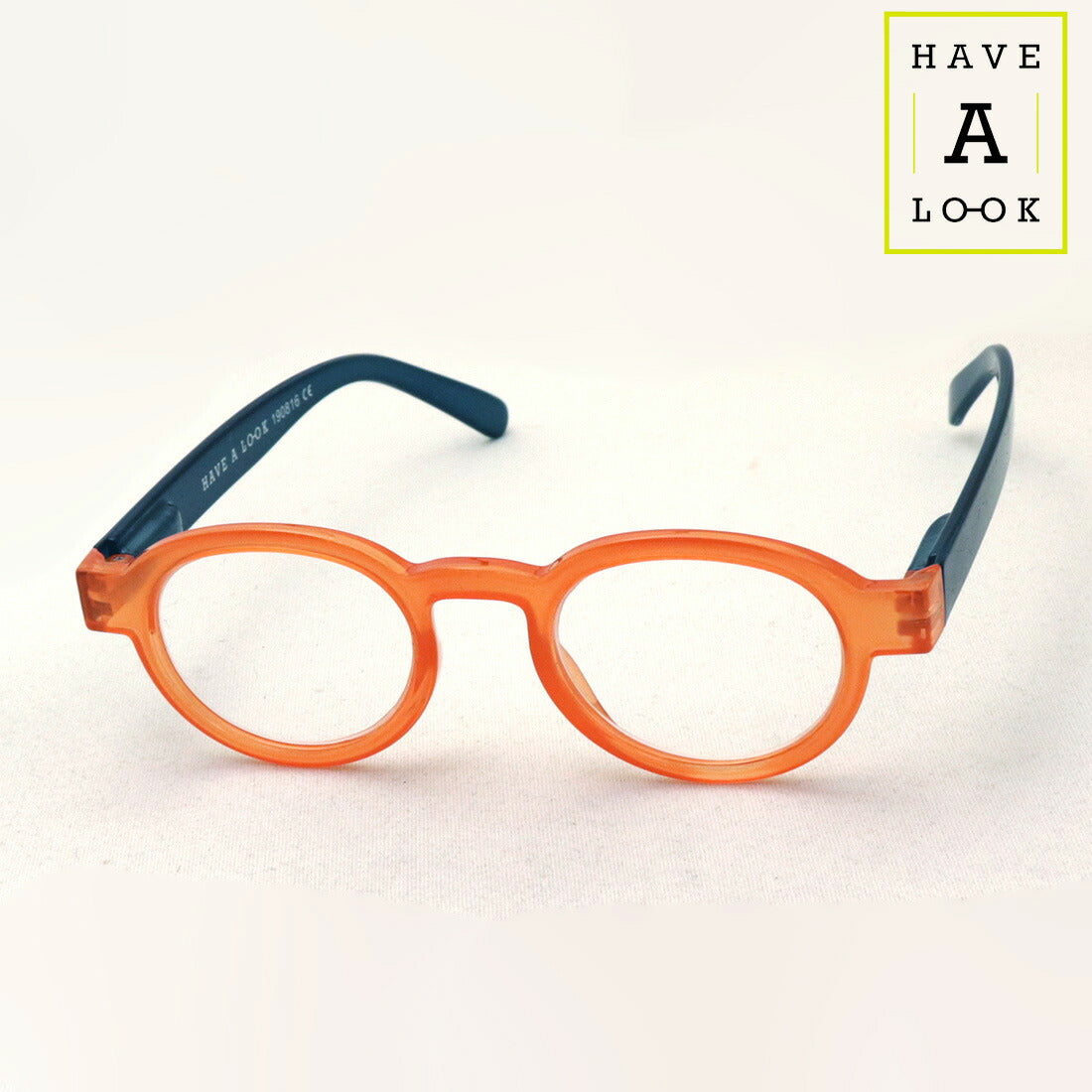 Hub Arrouch HAVE A LOOK Reading Glass CIRCLE TWIST Orange Blue
