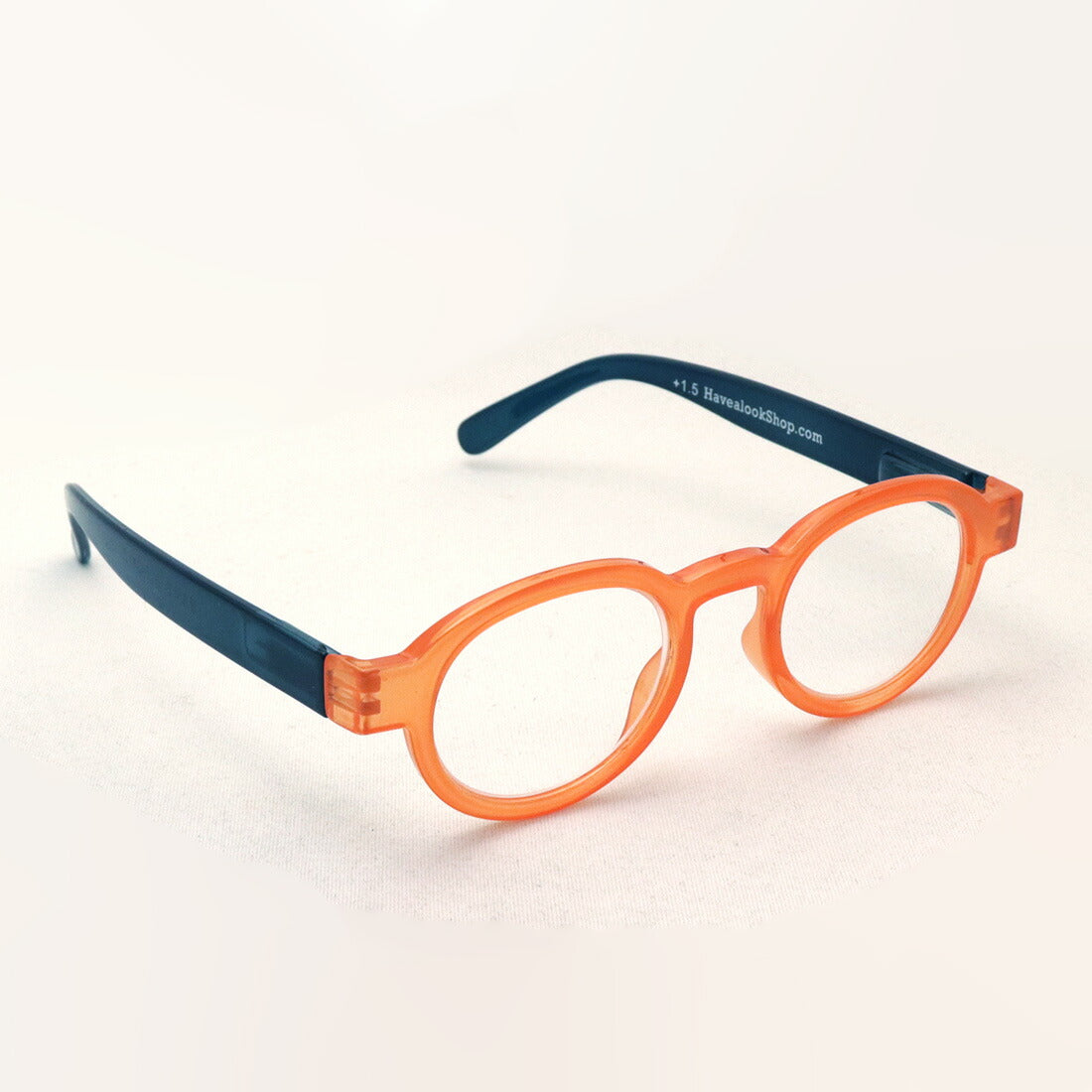 Hub Arrouch HAVE A LOOK Reading Glass CIRCLE TWIST Orange Blue