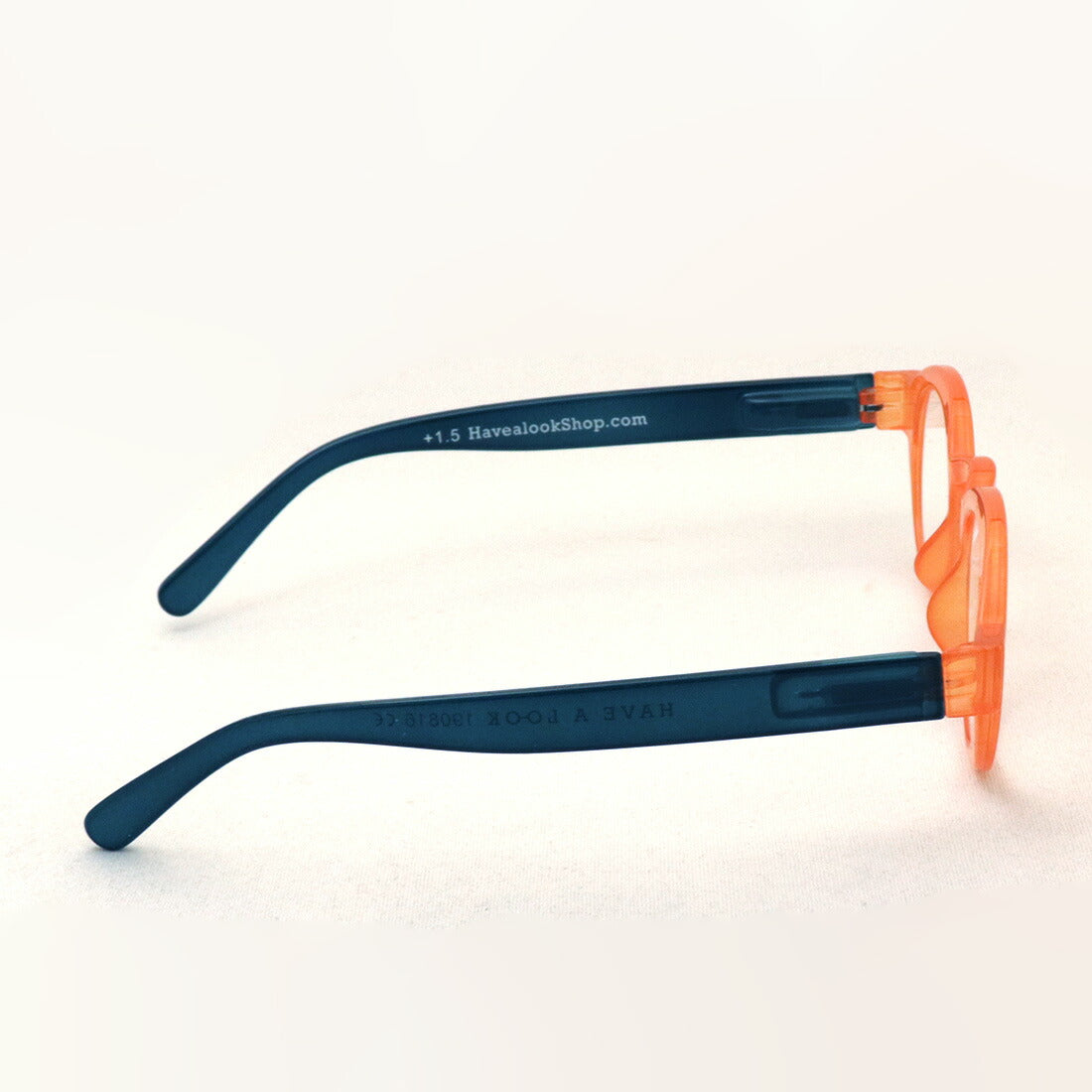 Hub Arrouch HAVE A LOOK Reading Glass CIRCLE TWIST Orange Blue