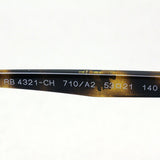 射线阳台偏光太阳镜雷 - 河RB4321CH 710A2 CROMANCE