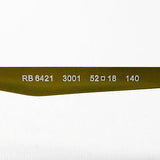 レイバン メガネ Ray-Ban RX6421 3001