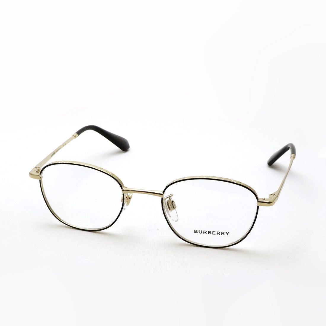 バーバリー メガネ BURBERRY BE1403D 1326 48 ボストン ブラック系 ゴールド系