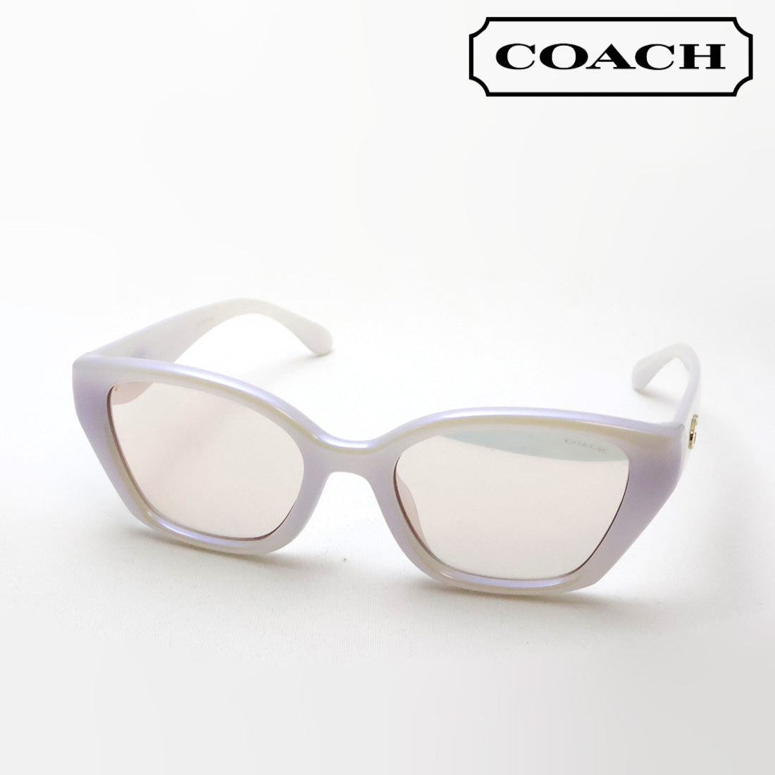 コーチ サングラス COACH HC8434U 5903RG 53 レディース ウェリントン ホワイト系