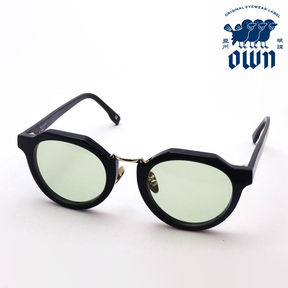 オウン サングラス OWN OW-09BK-SMGRN #09 ボストン