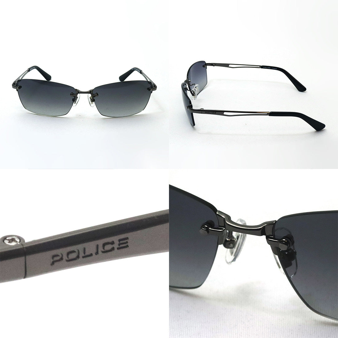 ポリス サングラス POLICE SPLQ06J KNIGHT ナイト スクエア ツーポイント