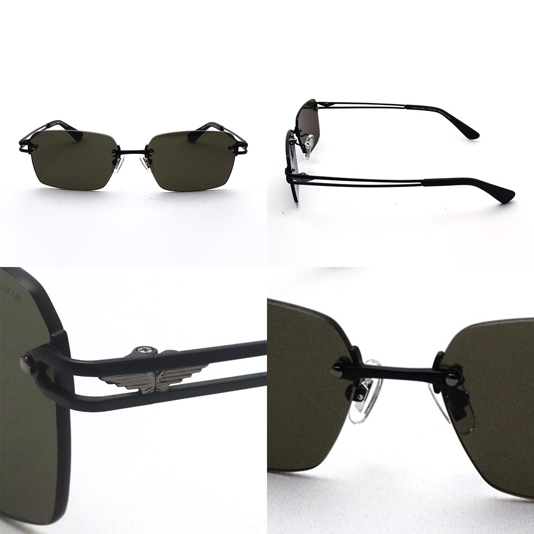 ポリス サングラス POLICE SPLT68J ORIGINS ジャパンモデル ツーポイント スクエア