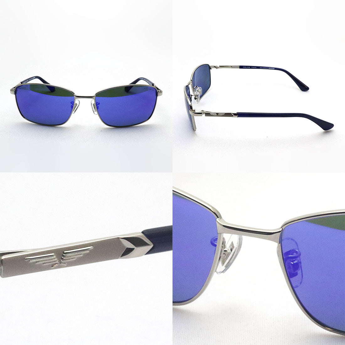 ポリス 偏光サングラス POLICE×SWANS SPLT75J NEW CROSSROAD Tech Lenses Collection ジャパンモデル スクエア