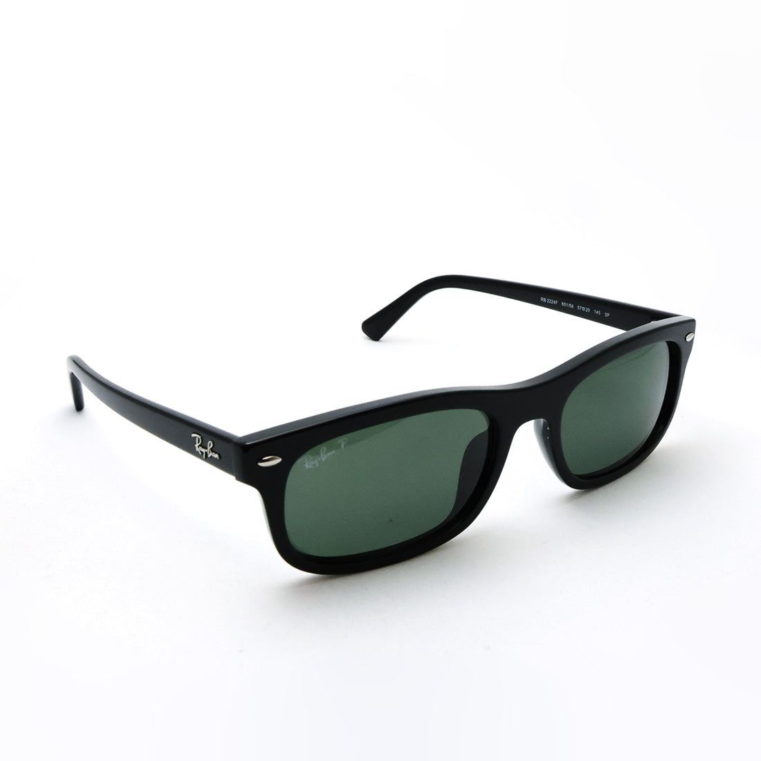 レイバン 偏光サングラス Ray-Ban RB2224F 60158 57 スクエア ブラック系