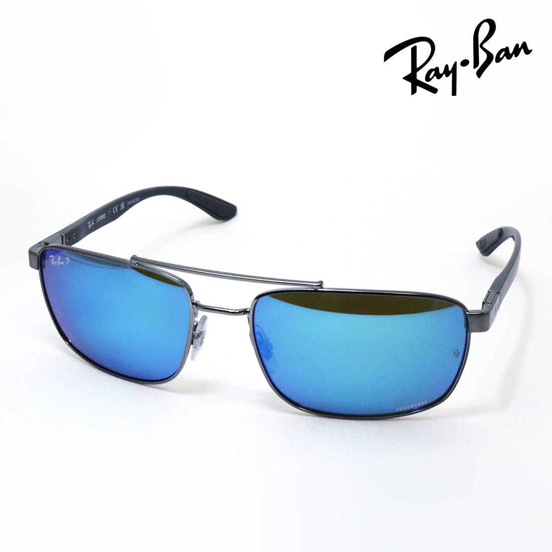 Ray-Ban Polarized Sunglasses Ray-Ban CHROMANCE Romance RB3737CH 004A1 60 Square