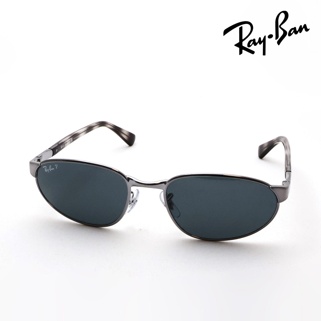 レイバン 偏光サングラス Ray-Ban RB3777 0043R 56 59 幾何学形 スクエア シルバー系