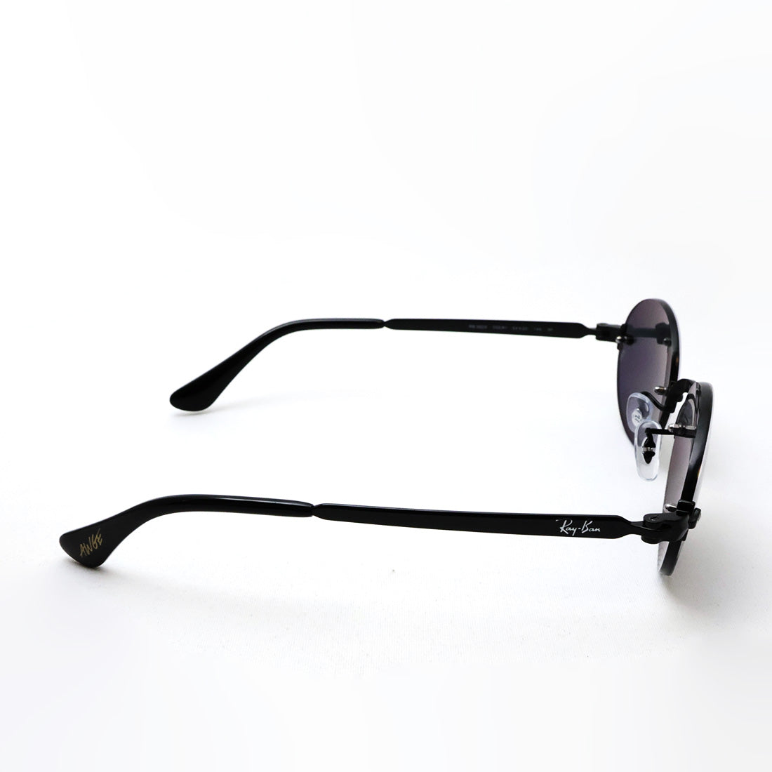 レイバン 偏光サングラス Ray-Ban RB3929 00281 54 A$AP ROCKY リムレス オーバル ブラック系