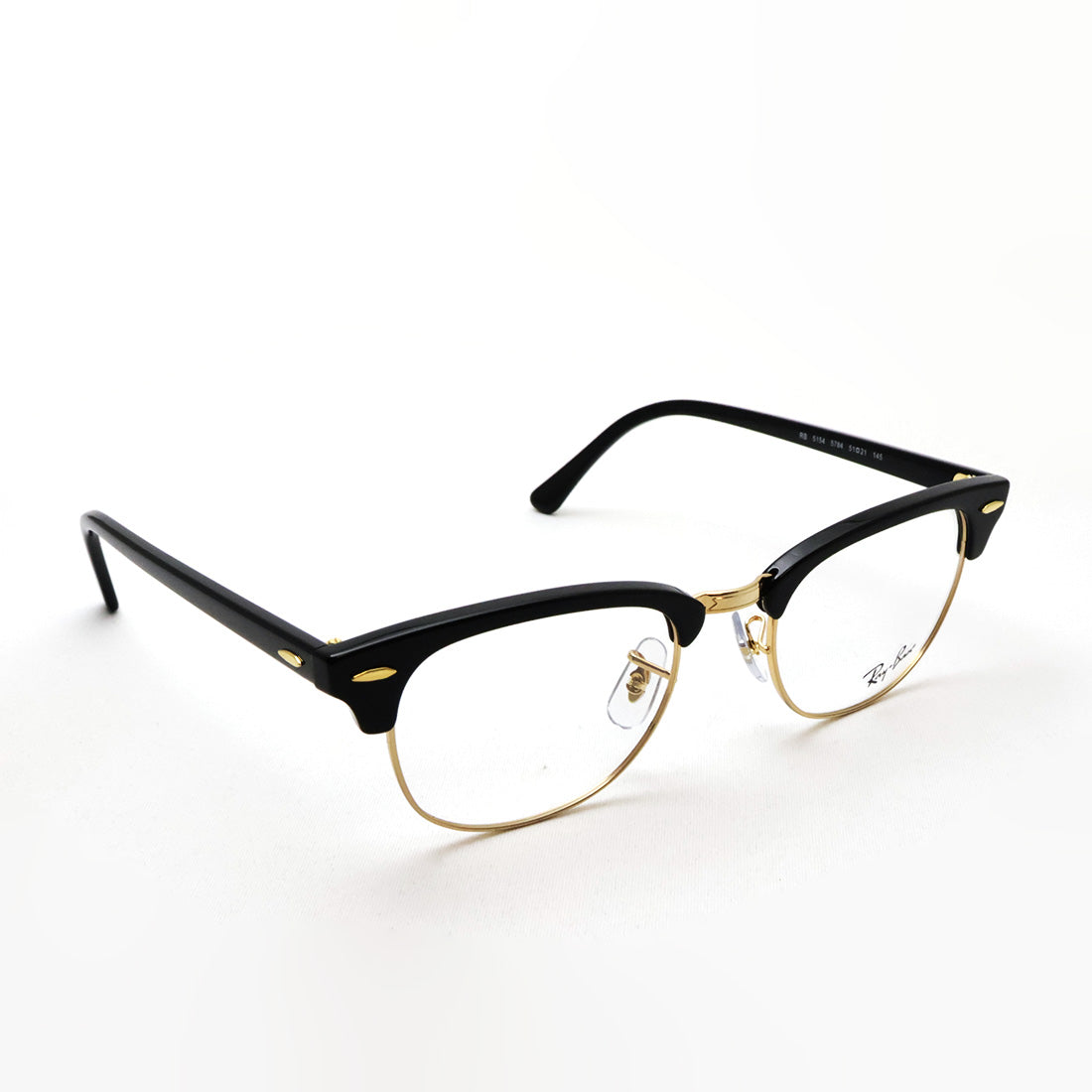 レイバン メガネ Ray-Ban RX5154 5784 49 51 53 クラブマスター ブロー ブラック系