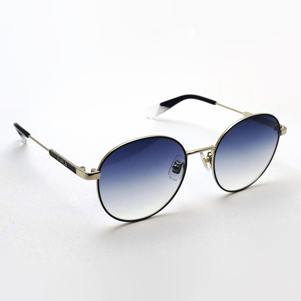 Force 10 sunglasses Blue and gold-tone round - Fred Paris