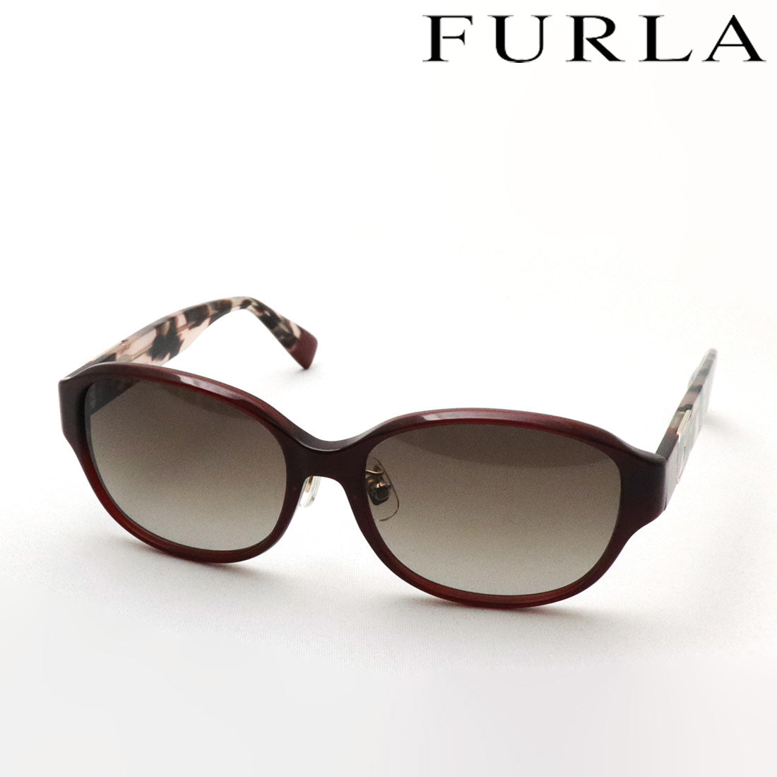 フルラ 偏光サングラス FURLA SFU849J 01ED 55 オーバル