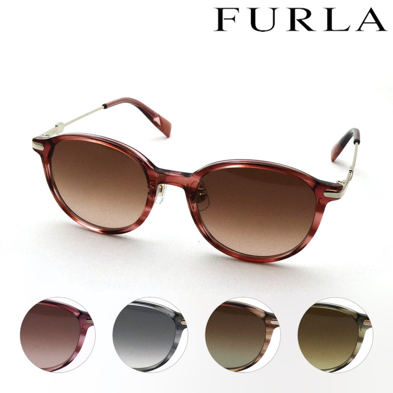 FURLA ブラウン オーバル サングラス ボストン セール】【FURLA/フルラ】ボストン サングラス SFU745J 06MY