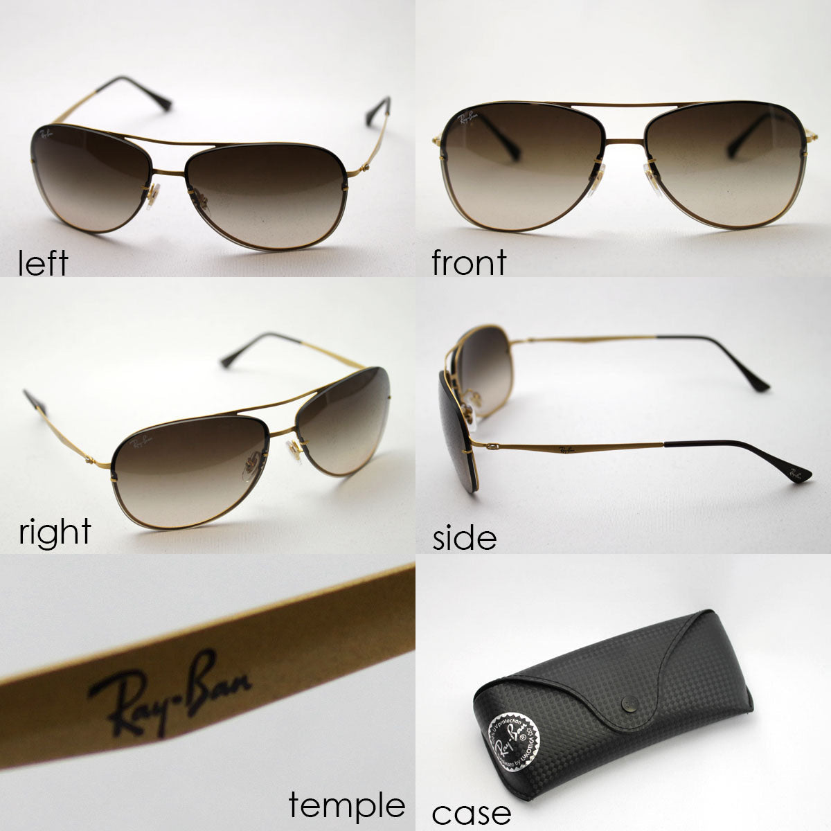 【美品】Ray Ban サングラス Ray-Ban 美品 レイバン マーブル柄 ウェイファーラー ブラウン