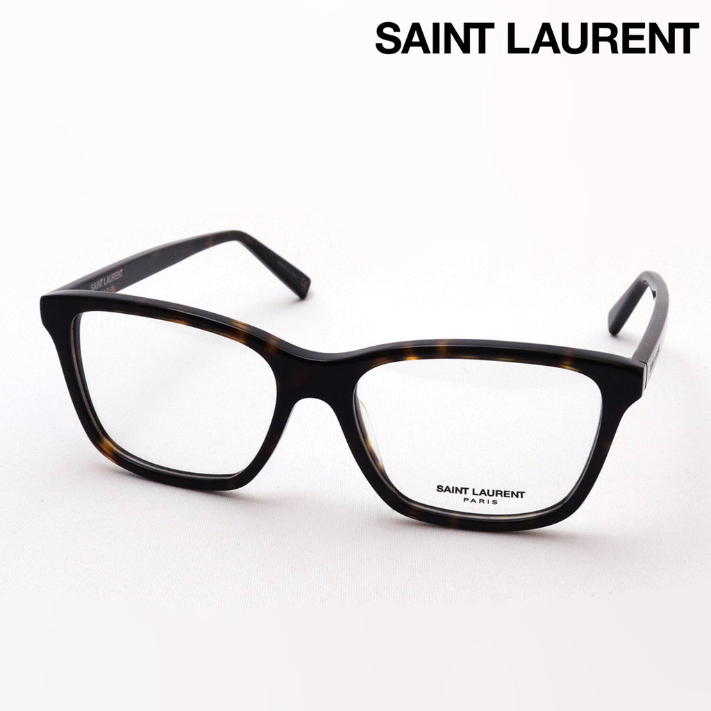 SAINT LAURENT SL322T 001 サン ローラン 伊達メガネ 度付き ブルー ...